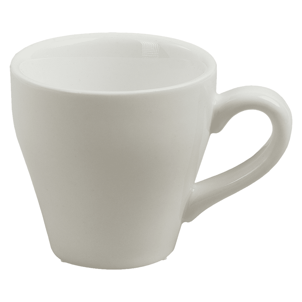 Ceramic Cup w/saucer (White) - 90ml/3oz