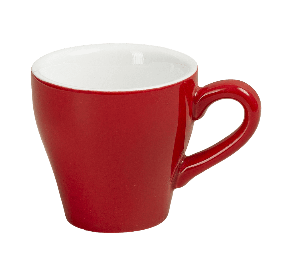 Ceramic Cup w/saucer (Red) - 90ml/3oz