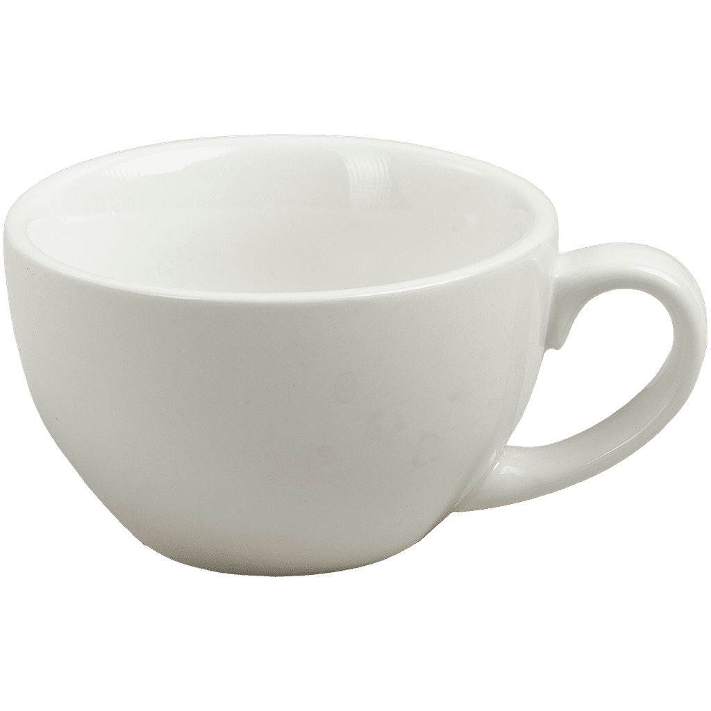 Ceramic Cup w/saucer (White) - 180ml/6oz