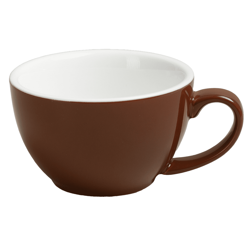 Ceramic Cup w/saucer (Brown) - 300ml/10oz