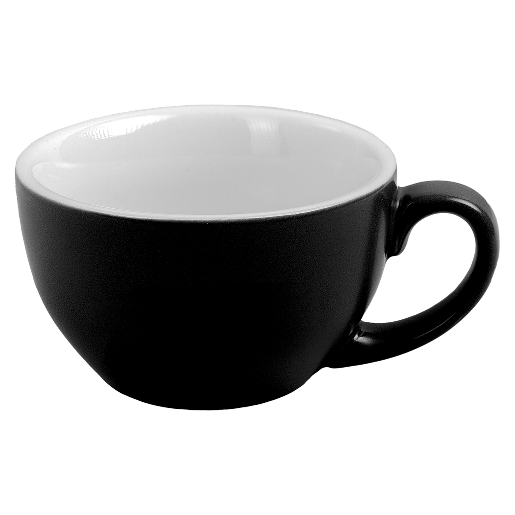 Ceramic Cup w/saucer (Black) - 180ml/6oz