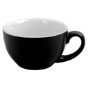 Ceramic Cup w/saucer (Black) - 180ml/6oz