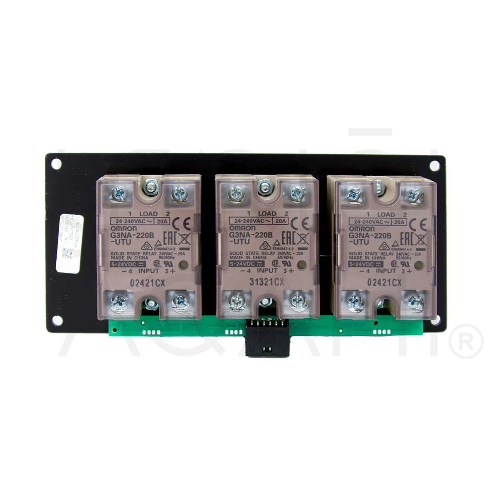BRACKET+WIRE AND 3 STATIC RELAY ASSEMBLY &quot;OMRON G3NA&quot; - 240Vac - 50/60Hz - 20A - 6 PIN - ORIGINAL NUOVA SIMONELLI/ VICTORIA ARDUINO BLACK EAGLE ( 04200095 )