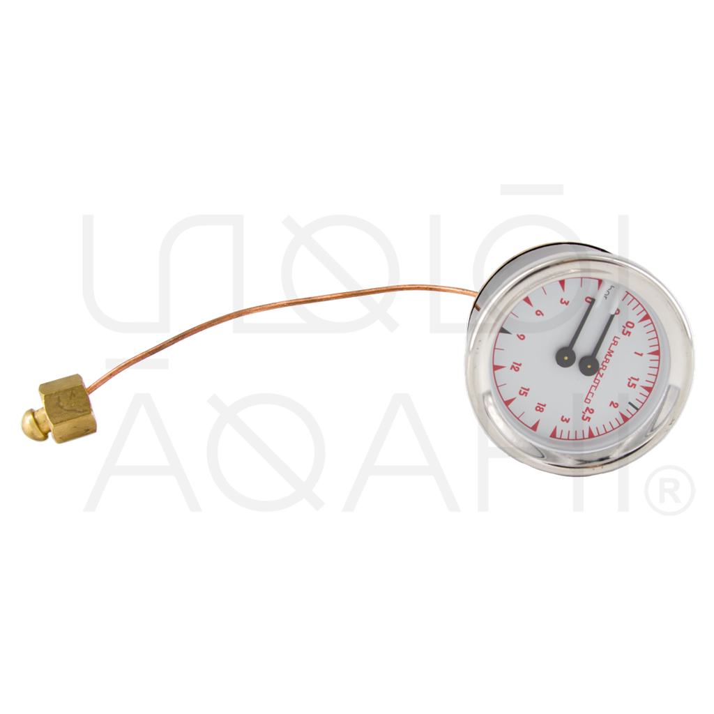 Double Scale Pressure Gauge With Tube 
