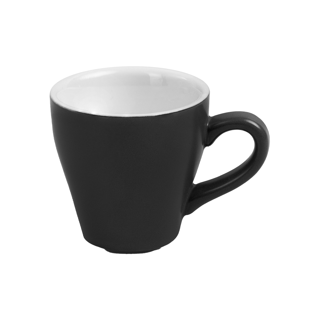 Ceramic Cup W/Saucer (Black) - 90ml/3oz