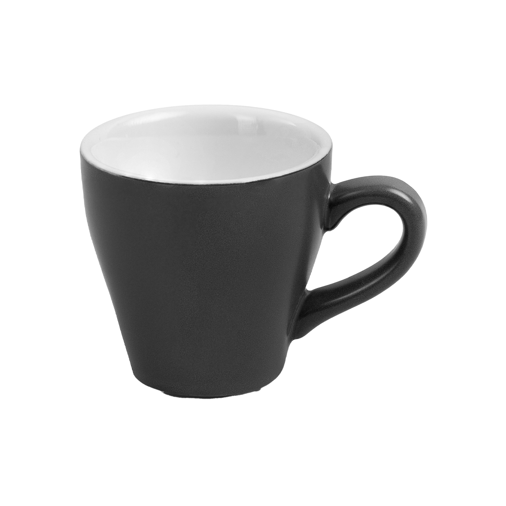 Ceramic Cup W/Saucer (Gray) - 90ml/3oz
