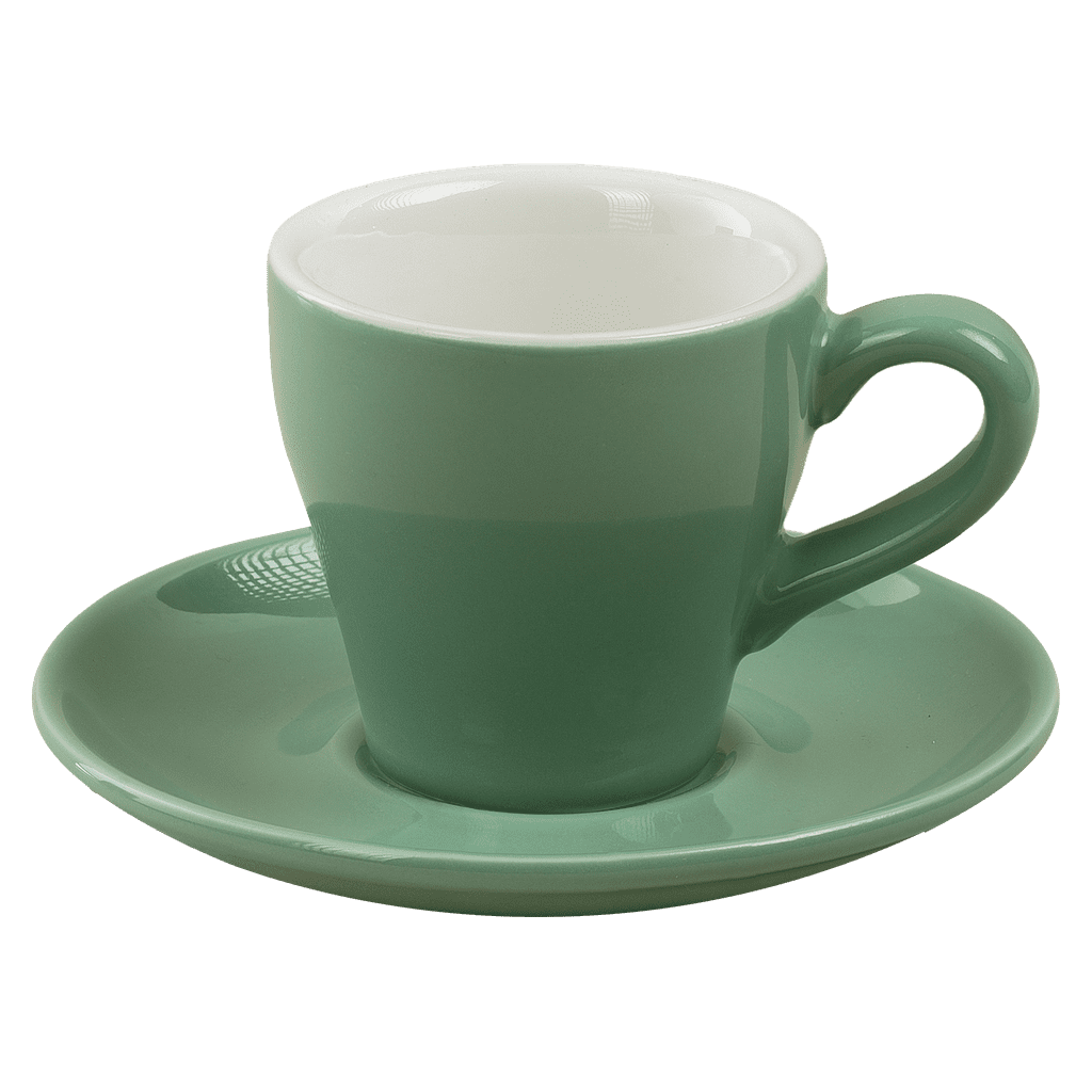 Ceramic Cup w/saucer (Blue) - 90ml/3oz