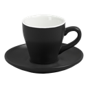 Ceramic Cup W/Saucer (Black) - 90ml/3oz