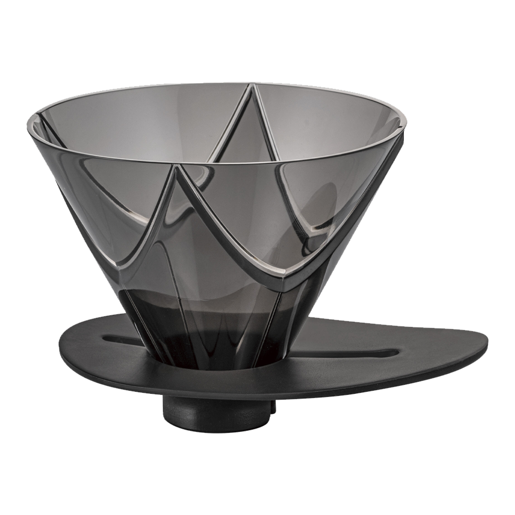 Crystal Coffee Dripper Mugen Black  V60 -1 Hario