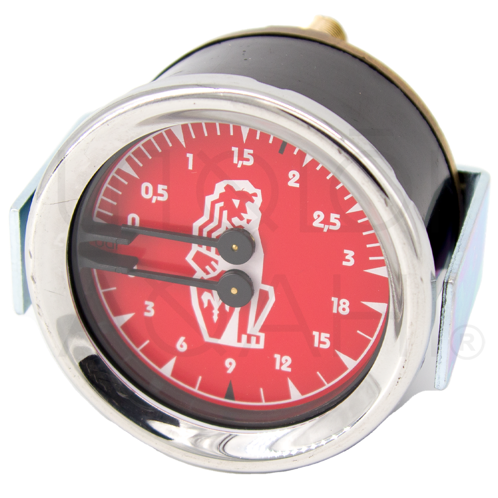 [E3010] Double Scale Pressure Gauge With lion