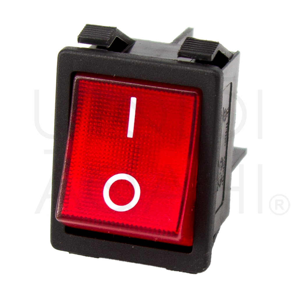 [700429] Red Bipolar Switch with Light 
