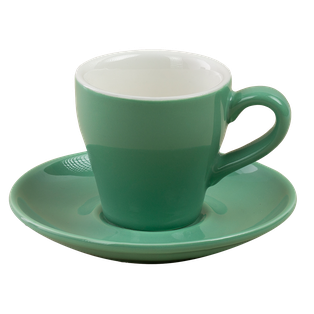 Ceramic Cup W/Saucer (Green) - 90ml/3oz
