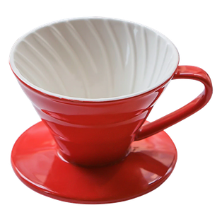 Ceramic Coffee Dripper Red V60