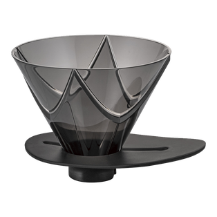 Crystal Coffee Dripper Mugen Black  V60 -1 Hario