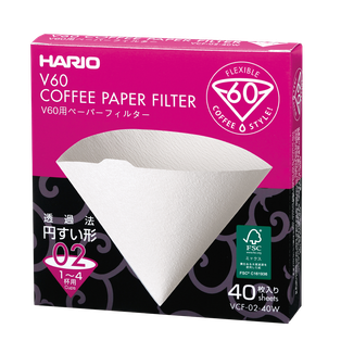 Hario Paper Filter 02W 40 sheets