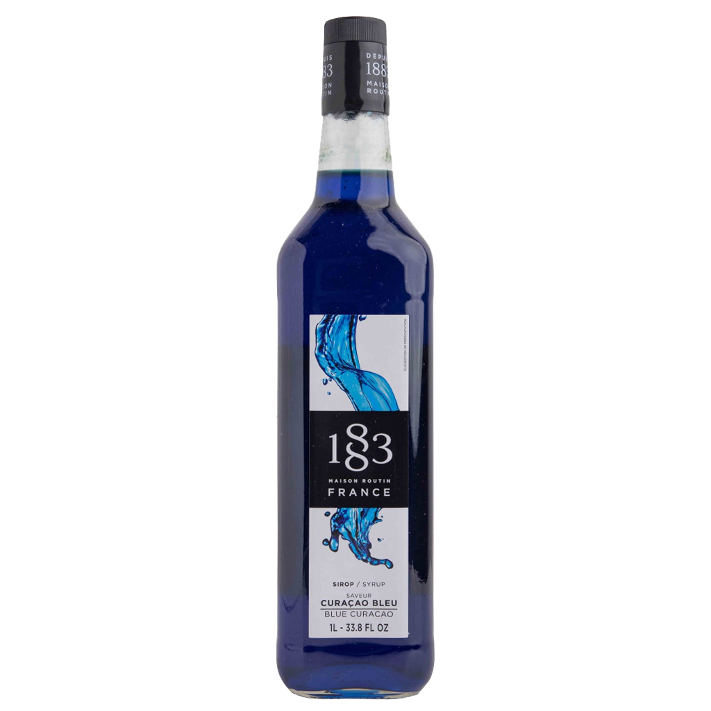  MAISON ROUTIN SYRUP BLUE CURACAO GLASS 1L